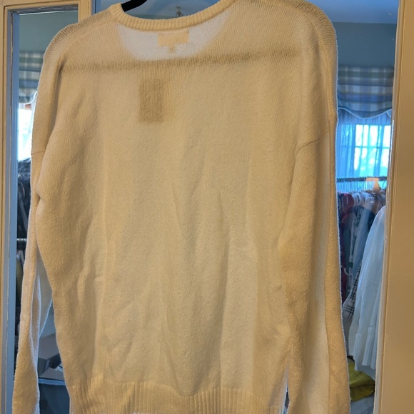 ASKK NY Women’s Cream V‑Neck Sweater - Picture 4 of 4
